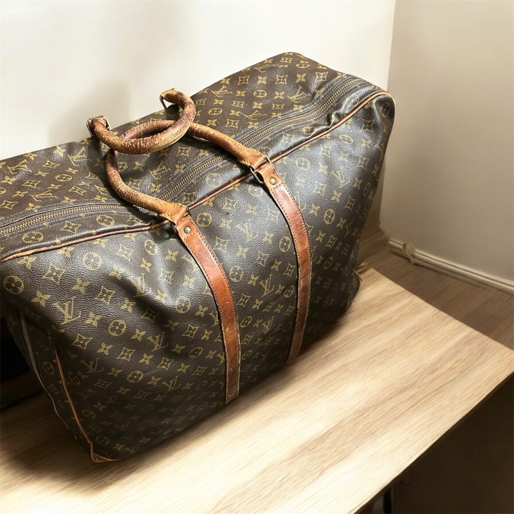 Vintage Louis Vuitton Brown Monogram Large Duffel Bag